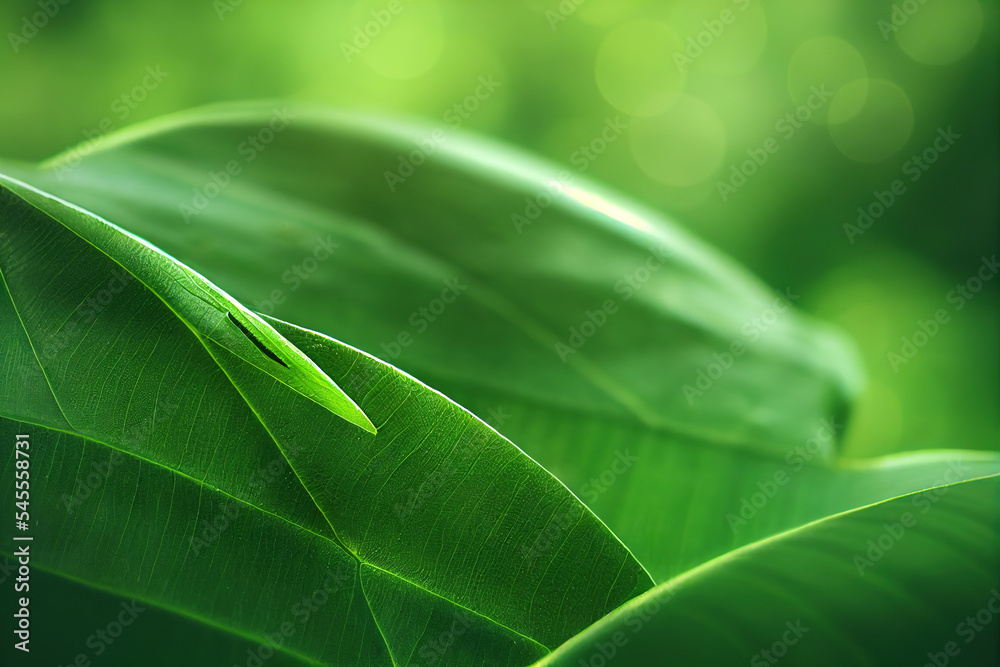 Green leaf background close up view. Nature foliage abstract of leave texture for showing concept of