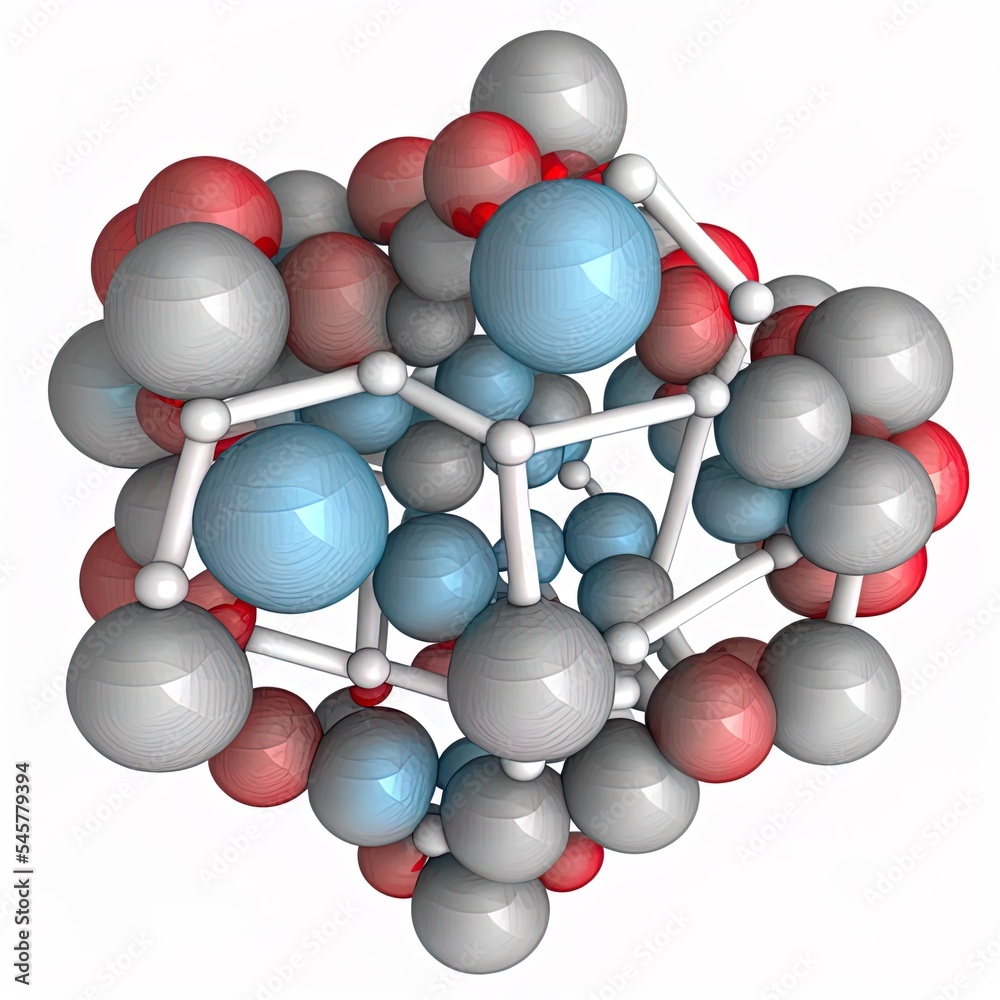 核黄素的空间填充分子模型。原子用常规colo表示为球体