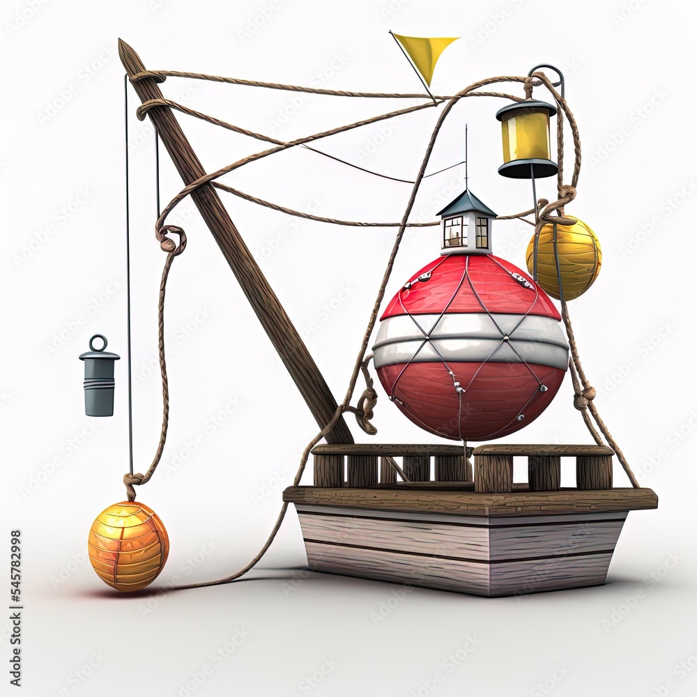 Fishing Float 3D illustration on white background