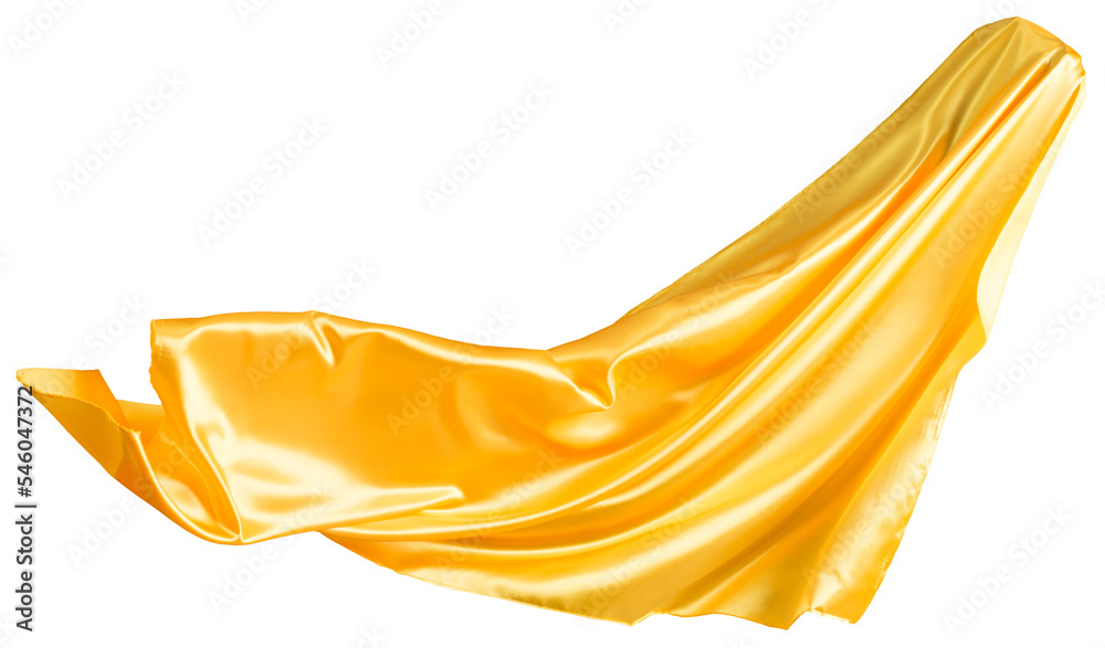 Yellow cloth flutters