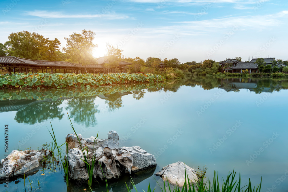 中国古典园林风光街景