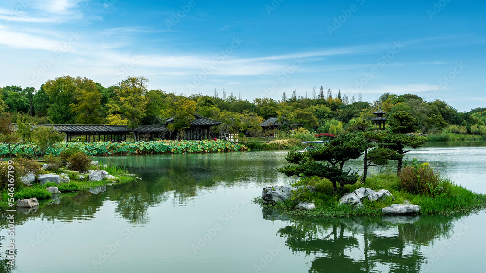 中国古典园林风光街景