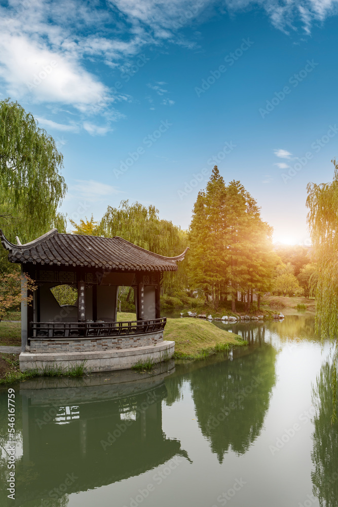 中国古典园林风光街景