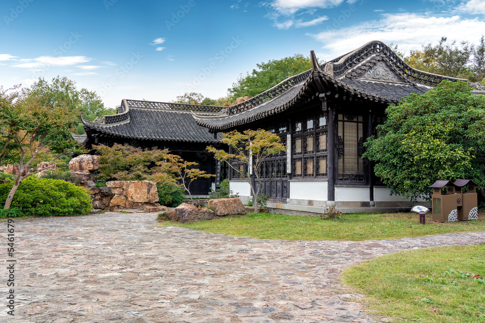 Chinese classical garden scenery street scene