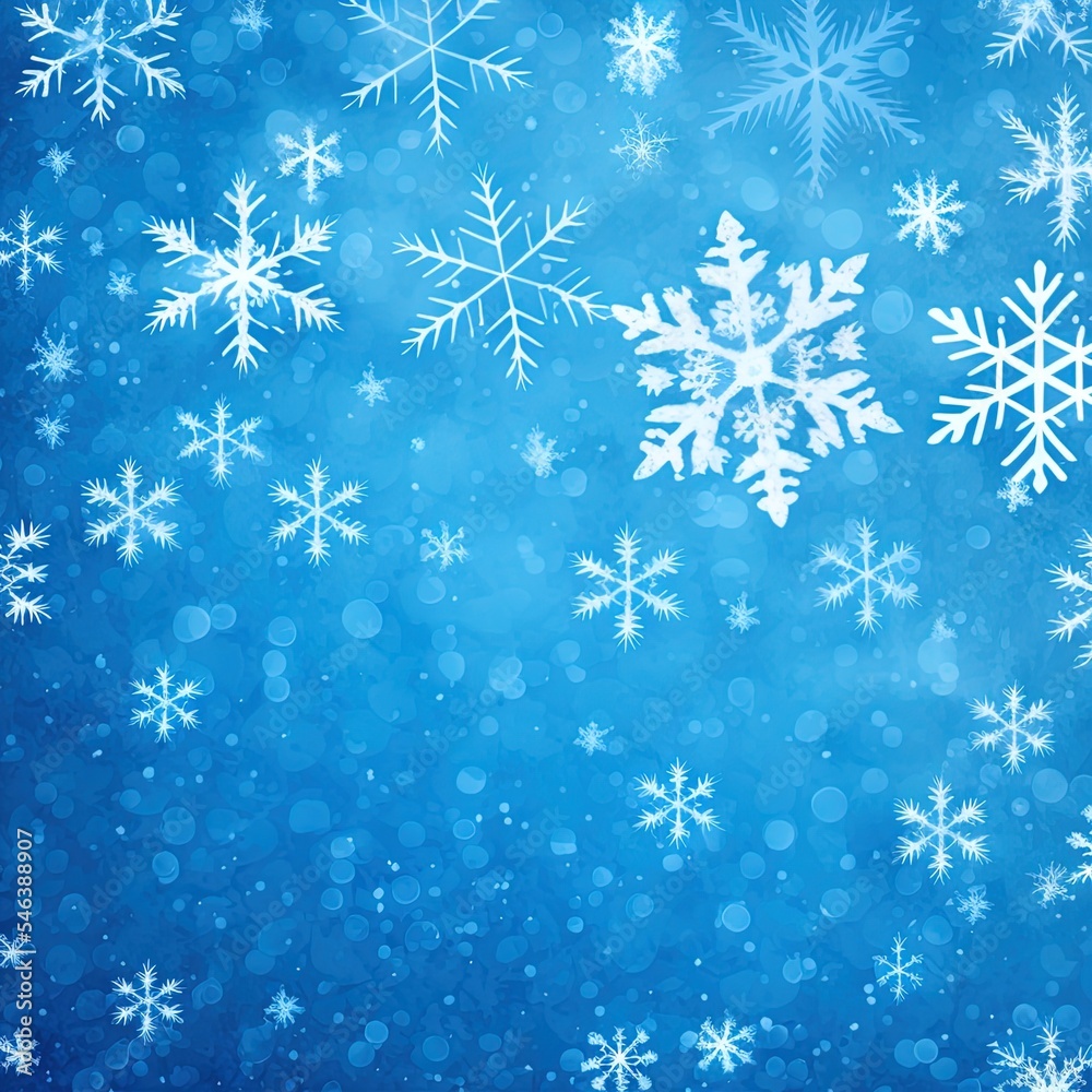 blue background with snowflakes High quality illustration