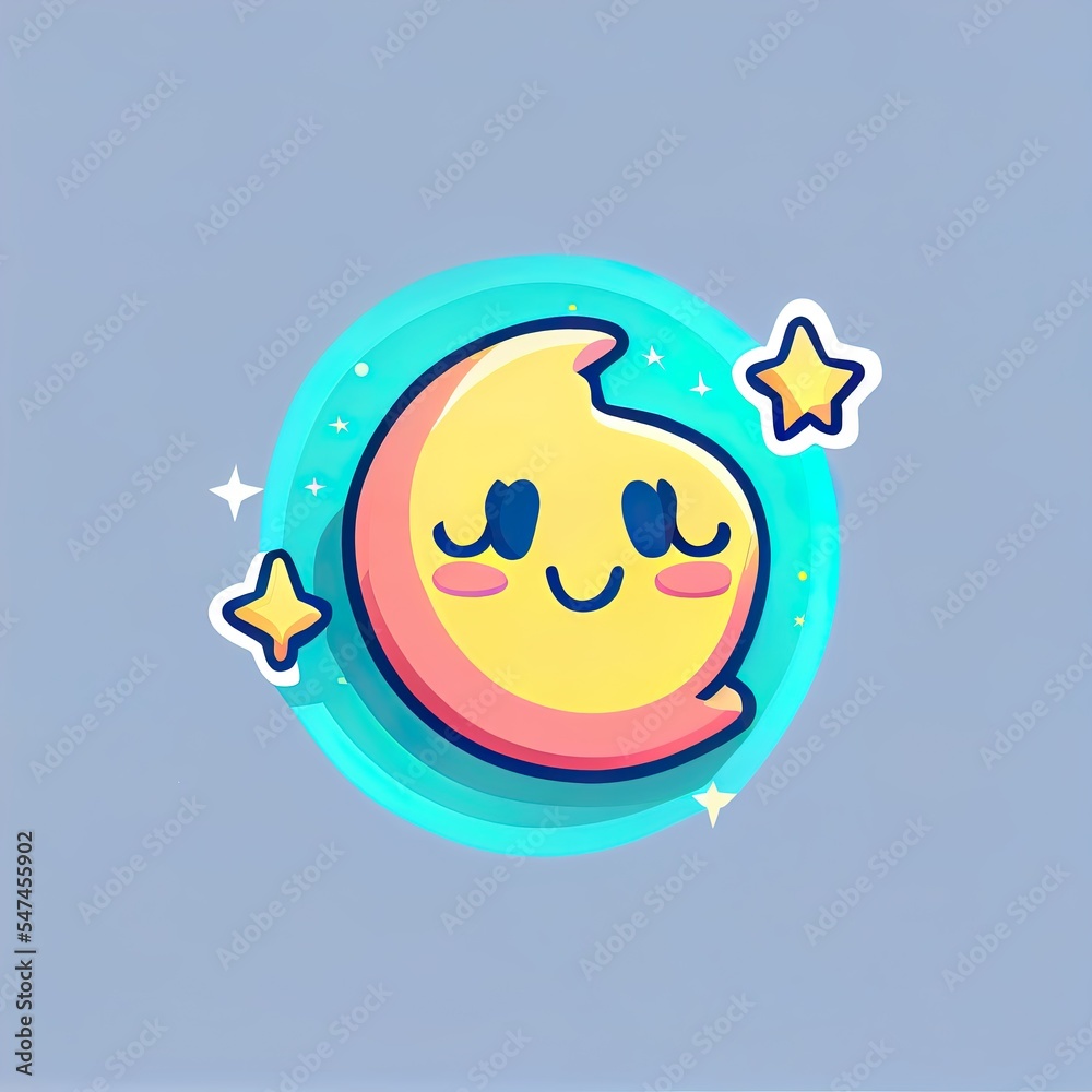 Moon stars icon. Graphic elements for your design