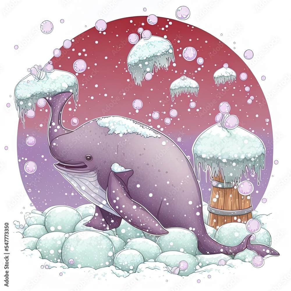 Whales of grapes under snow in winter. Grapes are covered with snow, photos with snow, white backgro