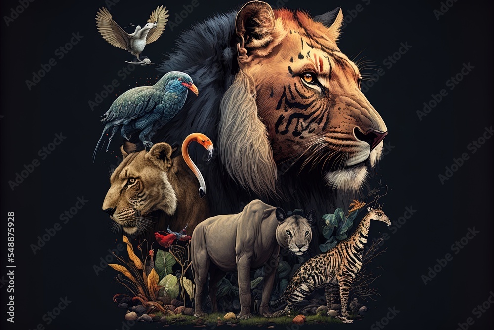 Illustration Of Wild Animal