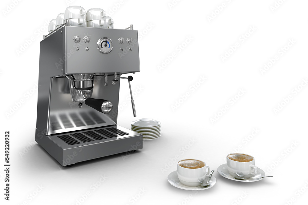 Klassische Espressomaschine (freigestellt)