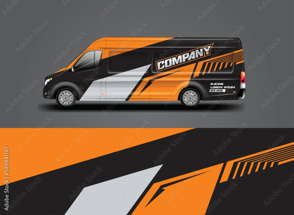 Van Wrap Livery设计。为Van定制的印刷包装设计。