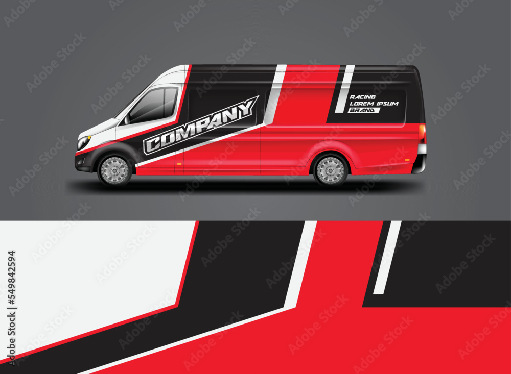 Van Wrap Livery设计。为Van定制的印刷包装设计。