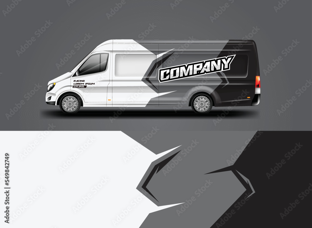 Van Wrap Livery设计。为Van定制的印刷包装设计。