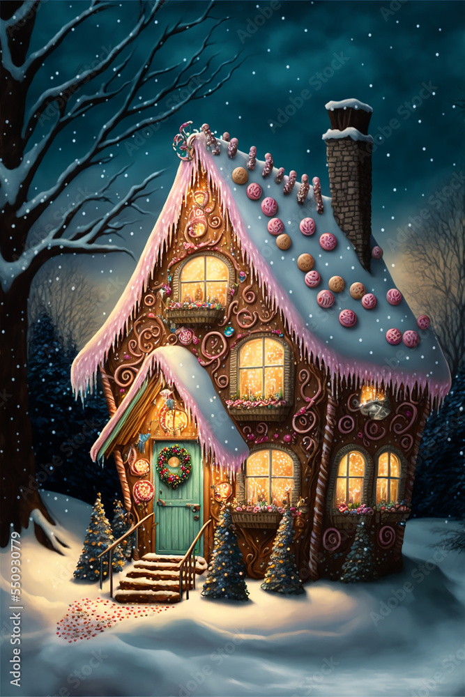 Candy sweets Christmas house