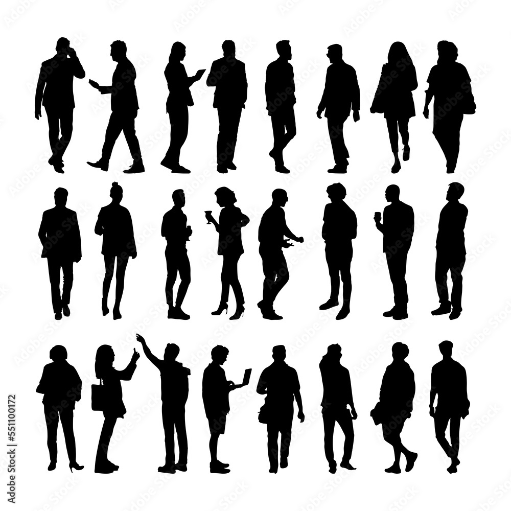 silhouettes of people