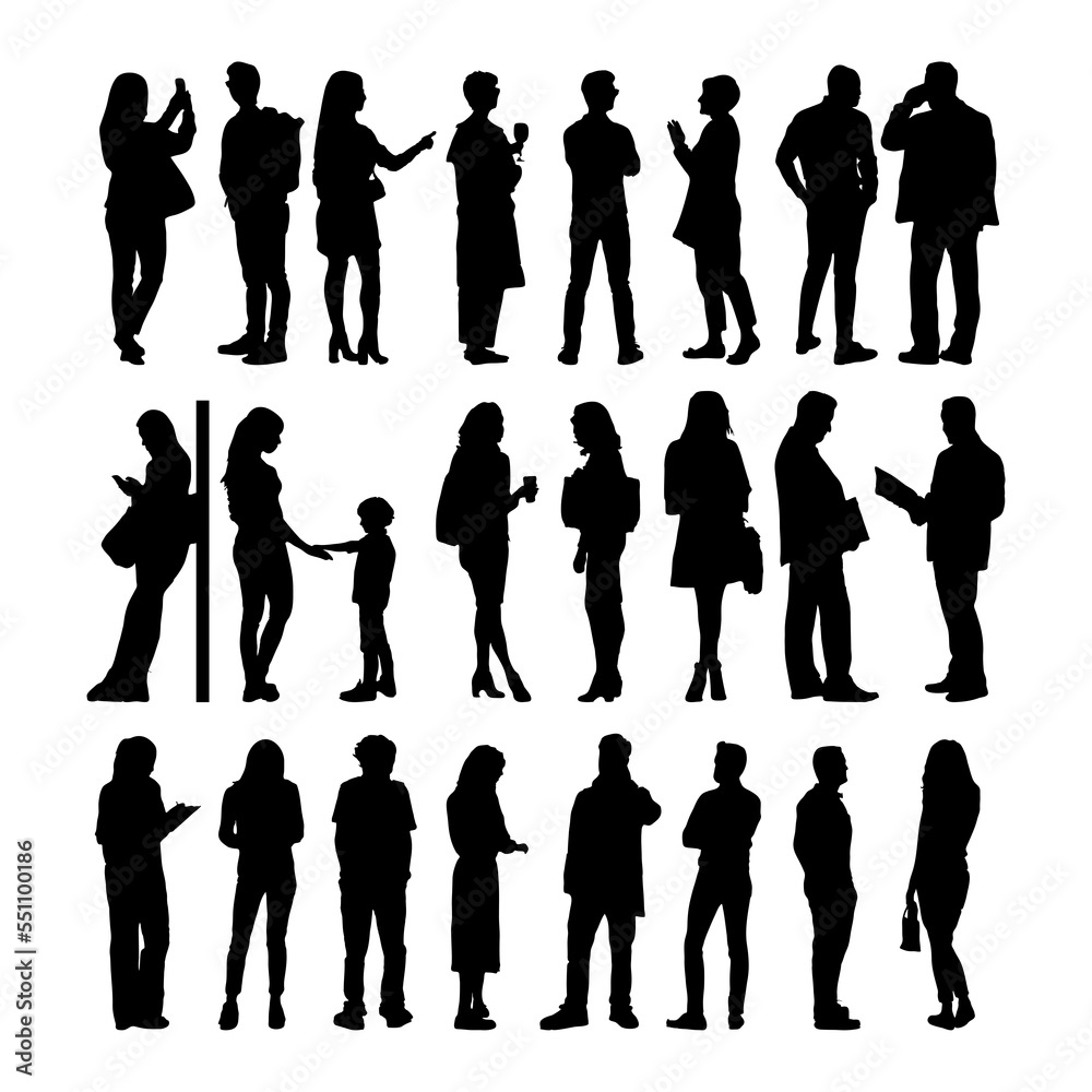 silhouettes of people