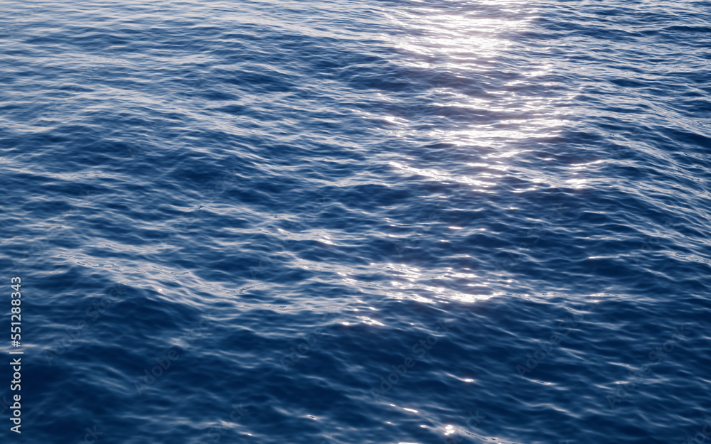 Empty water surface, 3d rendering.