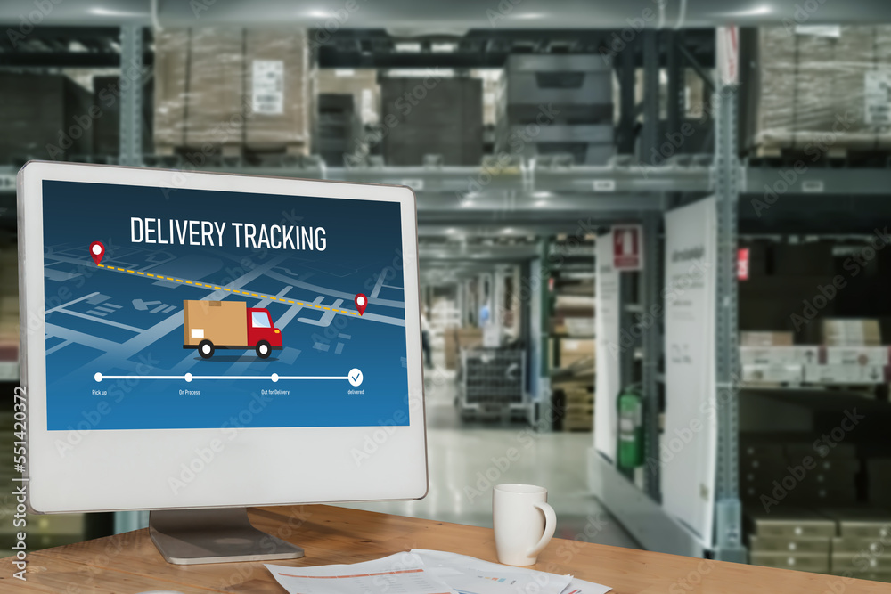 Delivery tracking system for e-commerce and modish online business to timely goods transportation an