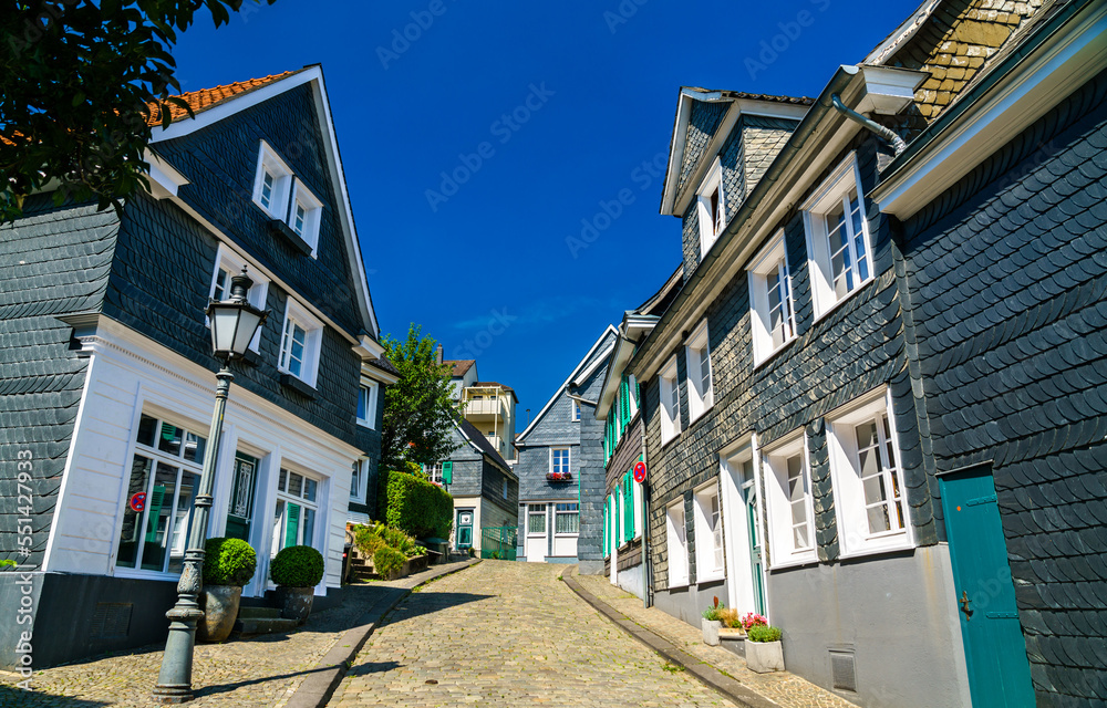 Historic slate houses in Solingen-Grafrath - North Rhine-Westphalia, Germany