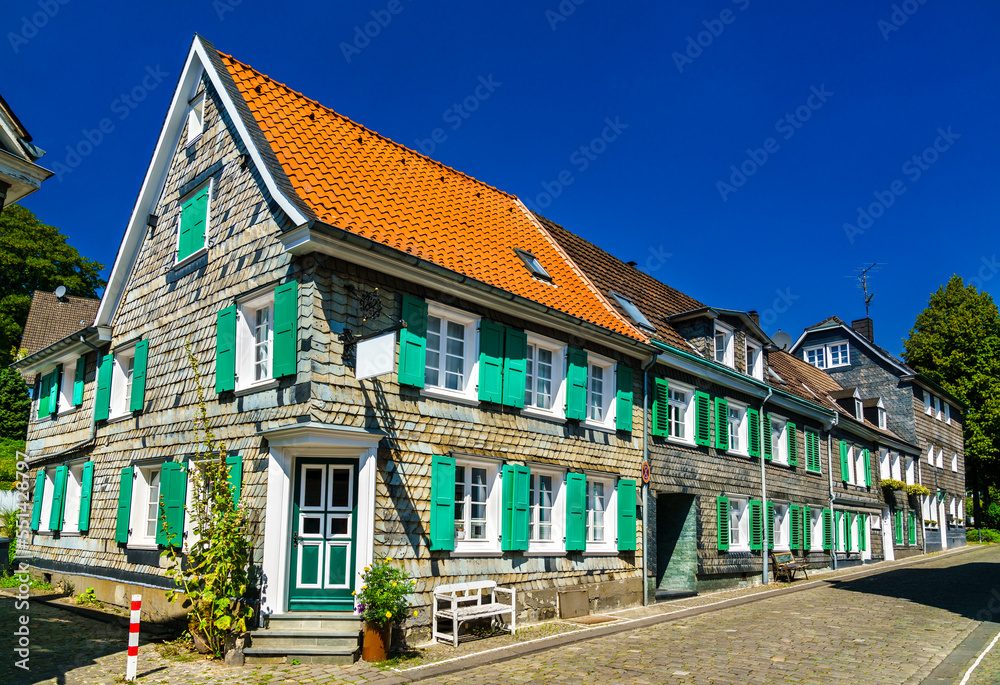 Historic slate houses in Solingen-Grafrath - North Rhine-Westphalia, Germany