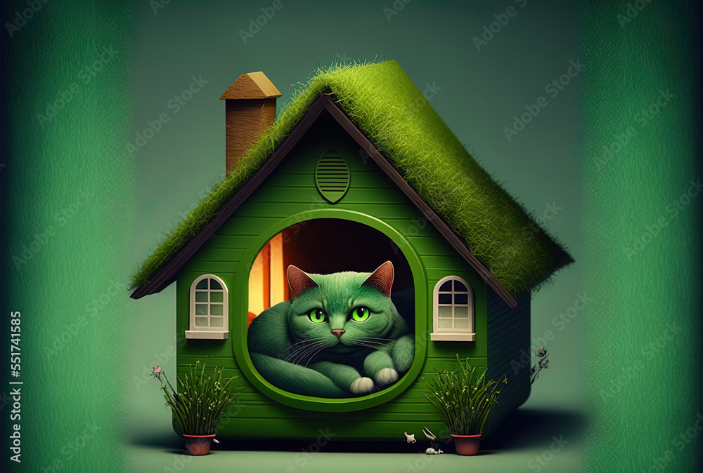 Green home, domestic, home interior, lovely, house, interior, cute, 4k, cute house, looking, eye, ca