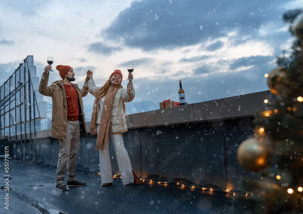 couple are celebrating Christmas