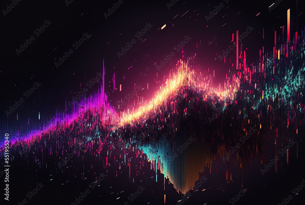 creative radiance A huge data glitch backdrop with an original design an abstract digital pixel nois