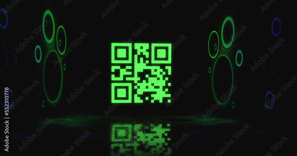 Image of flickering white QR code 