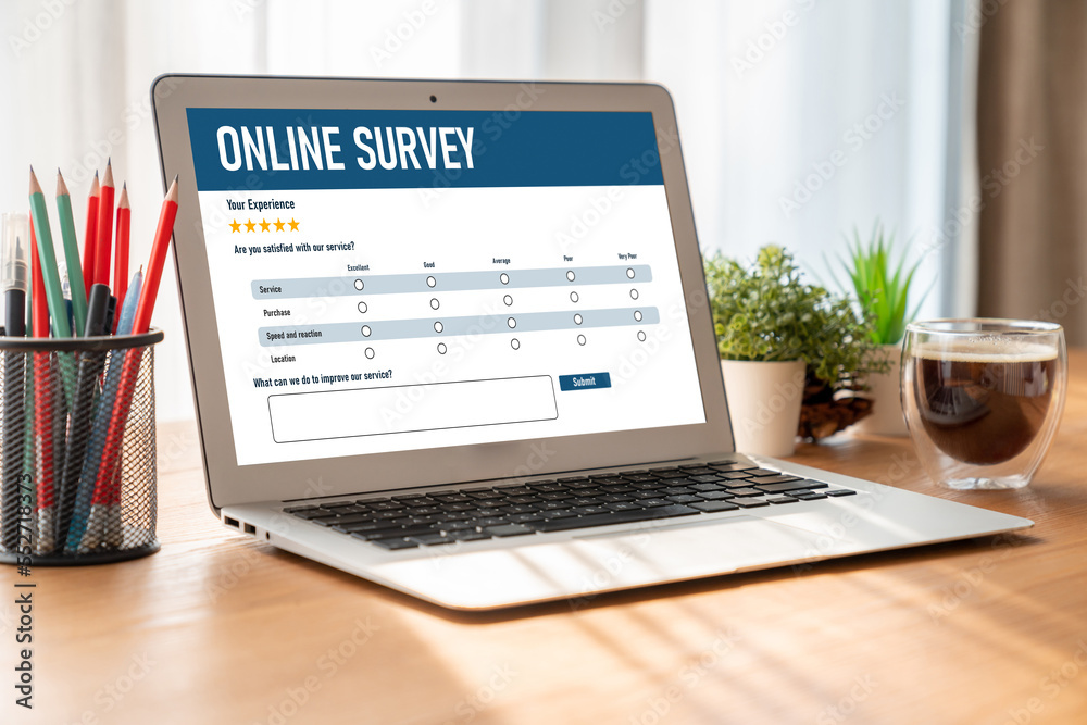 Online survey form for modish digital information collection on the internet network