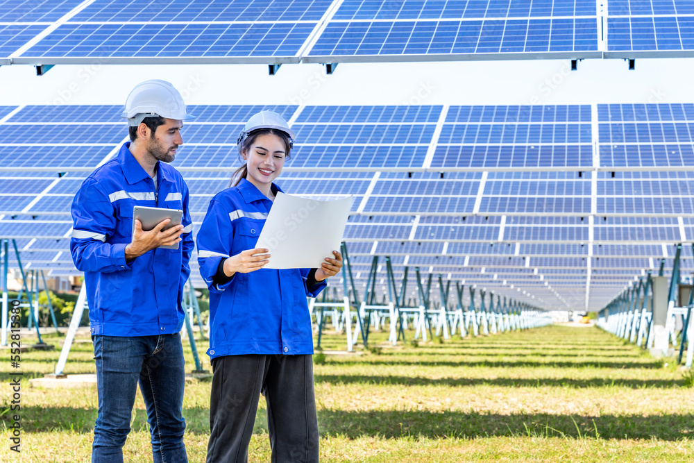 Electrical engineers are examining the working conditions of many solar panels to enable continuous 