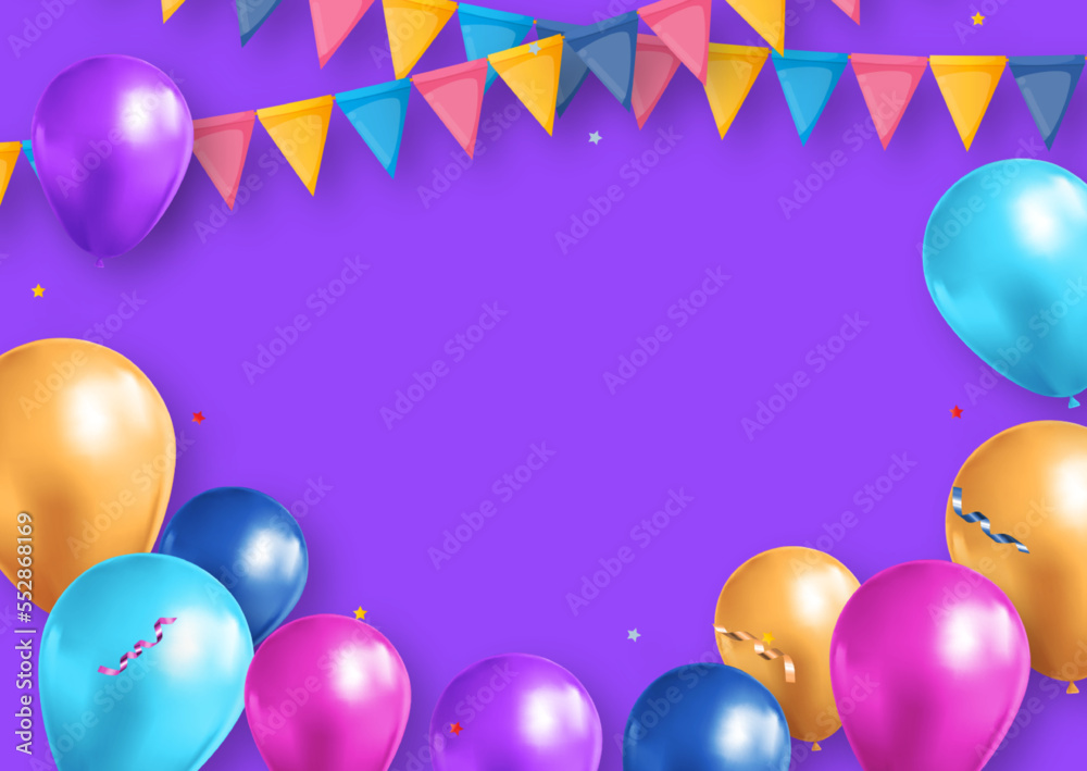 Party Holiday Birthday Background Vector Illustration