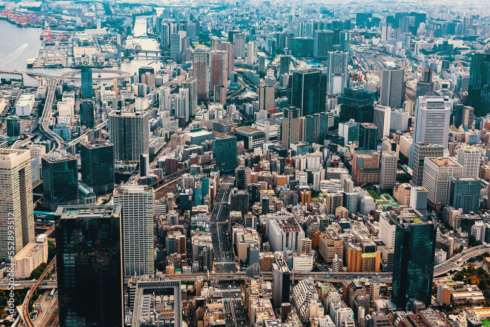 日本东京都港区鸟瞰图