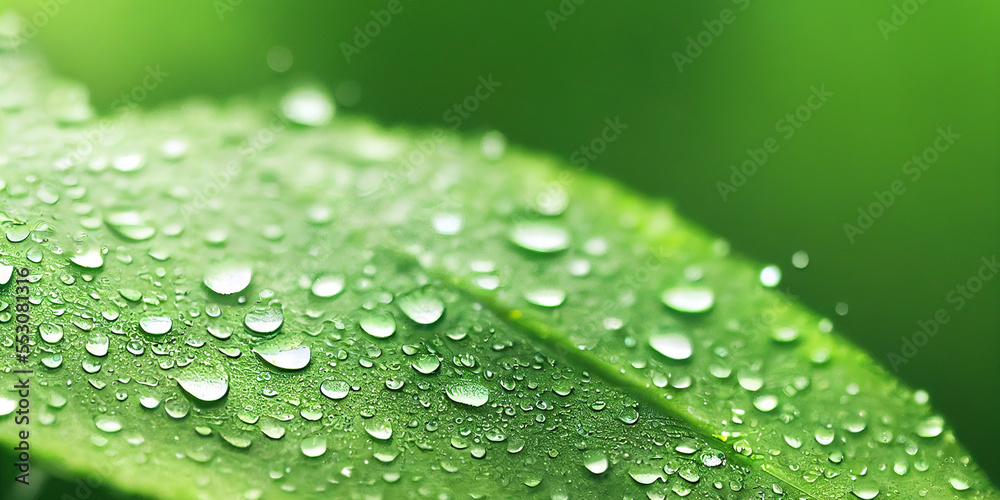 Green leaf background close up view. Nature foliage abstract. Beautifule leave texture. Generative A