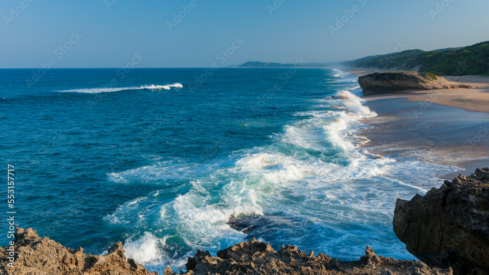 View south from Black Rock, part of the Maputaland Coastal Forest Reserve. Isimangaliso Wetland Park