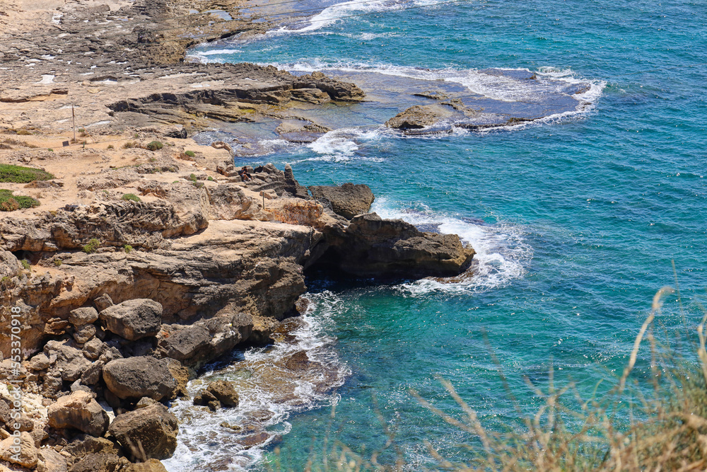 Beautiful view of rocky sea shore