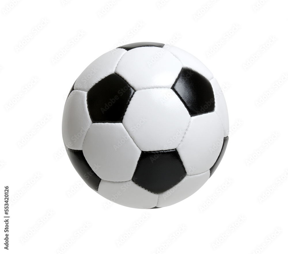 Soccer ball on white