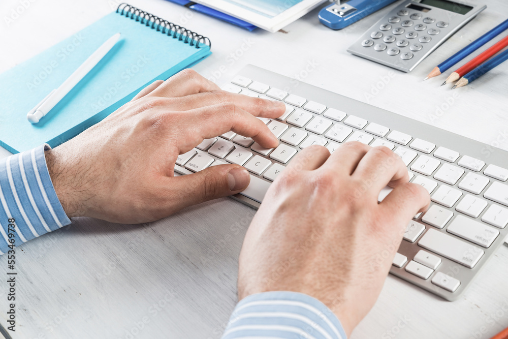 office work at the computer