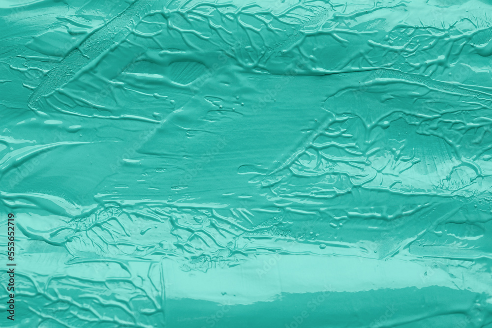 Closeup view of mint brushstrokes as background