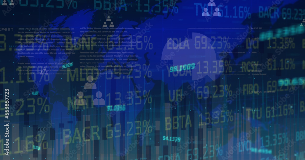 Image of financial data processing over diverse financial data and european union financial data