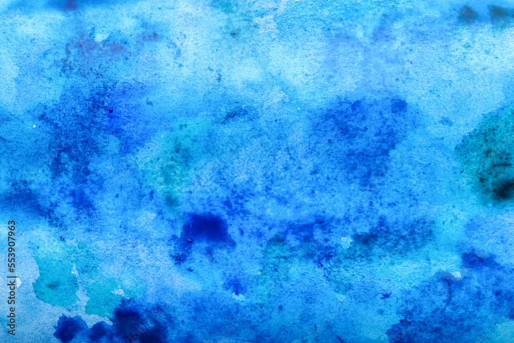 Abstract blue painting as background