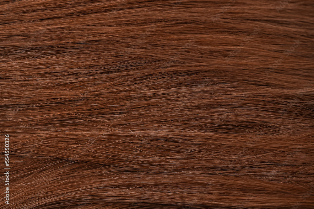 Closeup view of brown hair as background