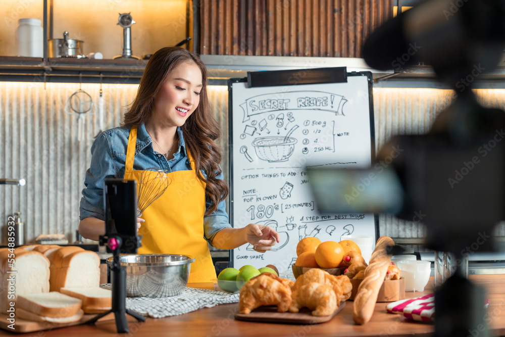 Asian Female Chef Talks about Ingredients, Teaches to bake bread. Online Video Class, Streaming Serv