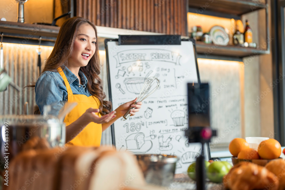 Asian Female Chef Talks about Ingredients, Teaches to bake bread. Online Video Class, Streaming Serv