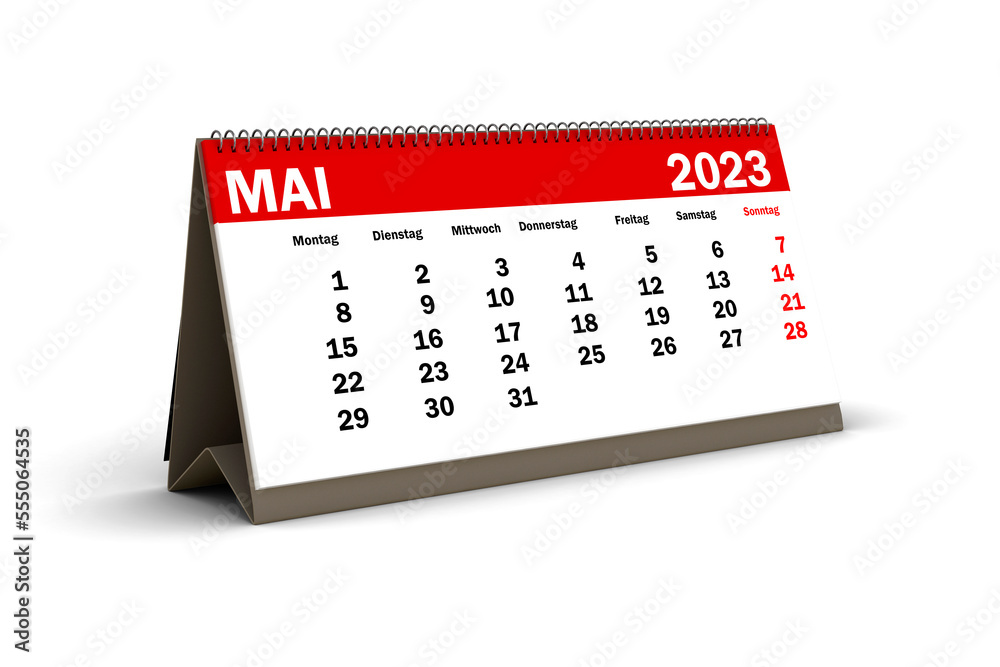 Mai 2023 - Tischkalender freigestellt