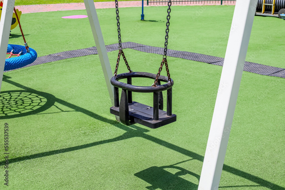 View of childrens playground with swing