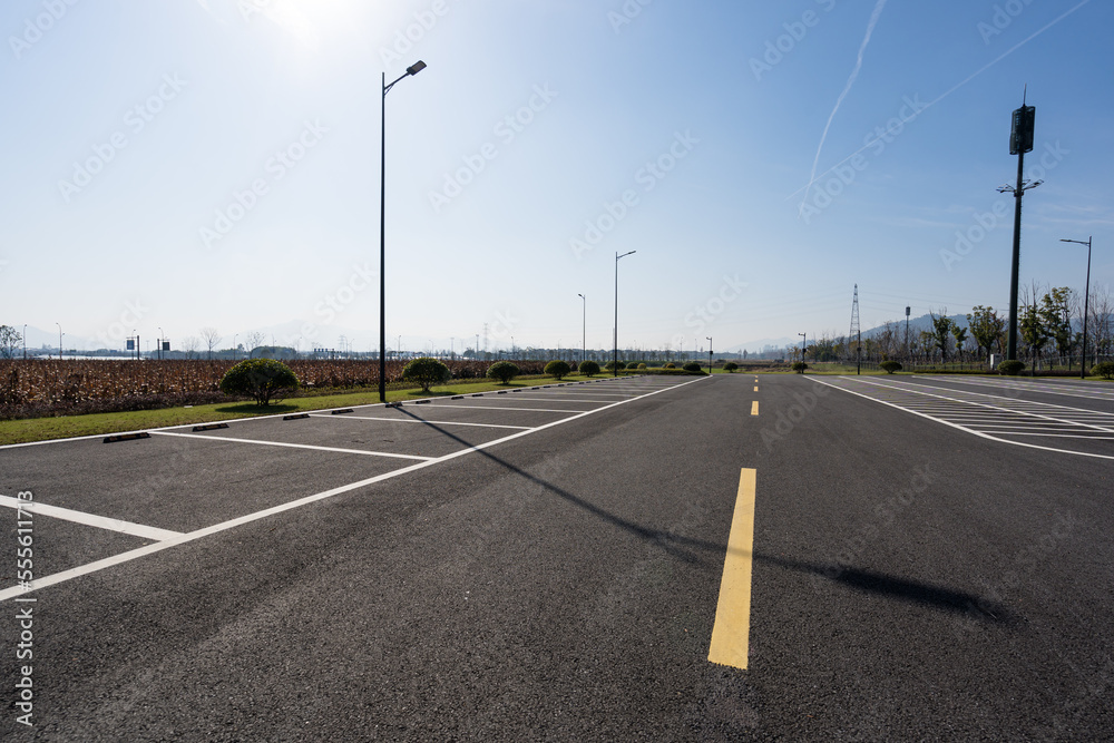 parking  lot in city park