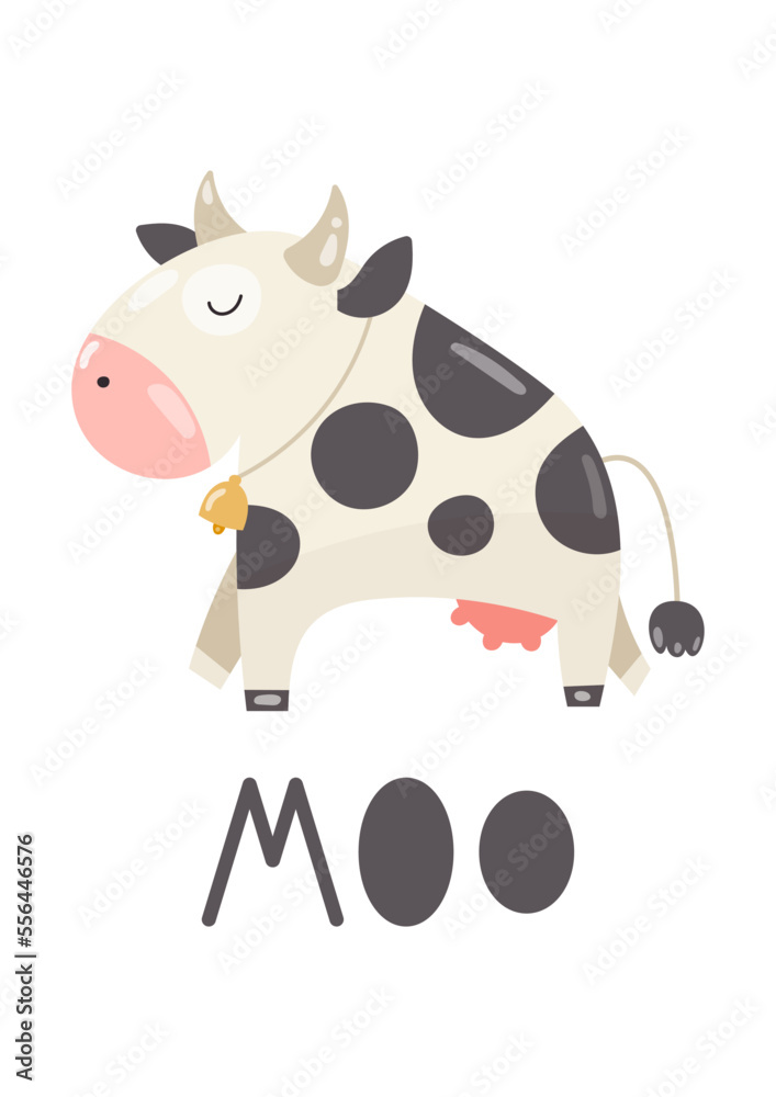 Сow Farm Animal Life Poster