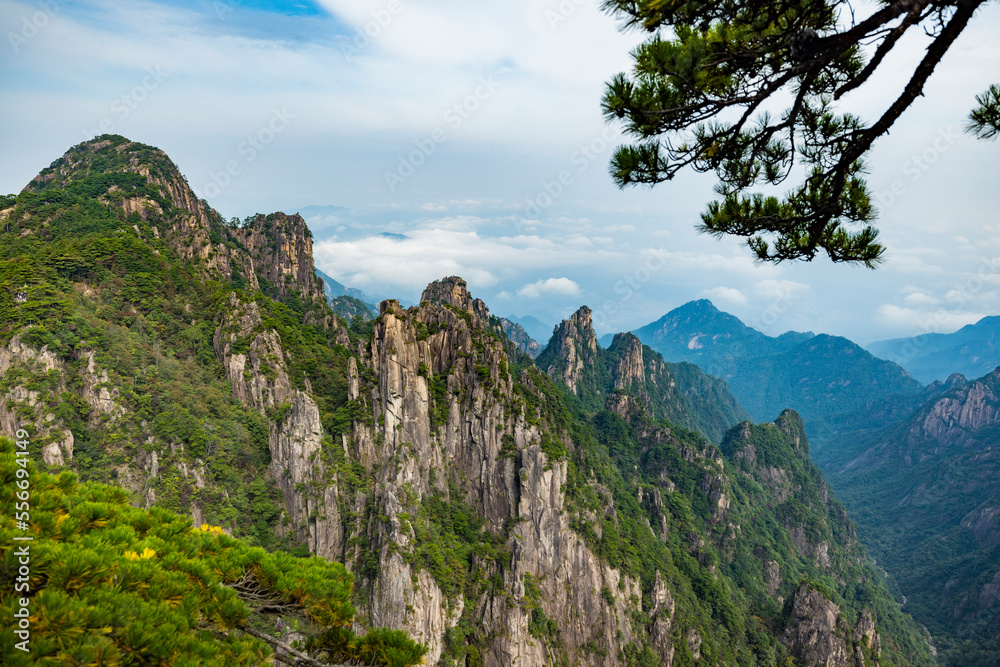 Natural scenery of Huangshan Scenic Area in Anhui Province