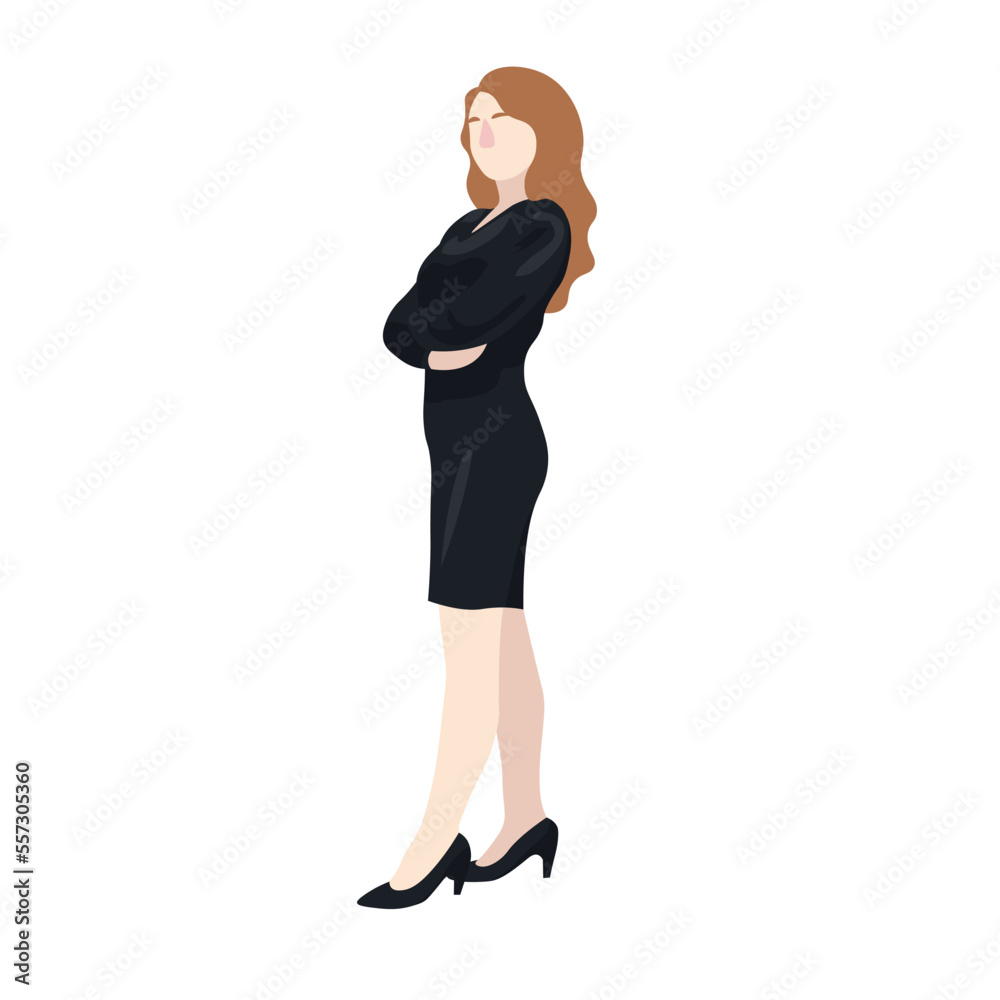 Beautiful businesswoman on white background