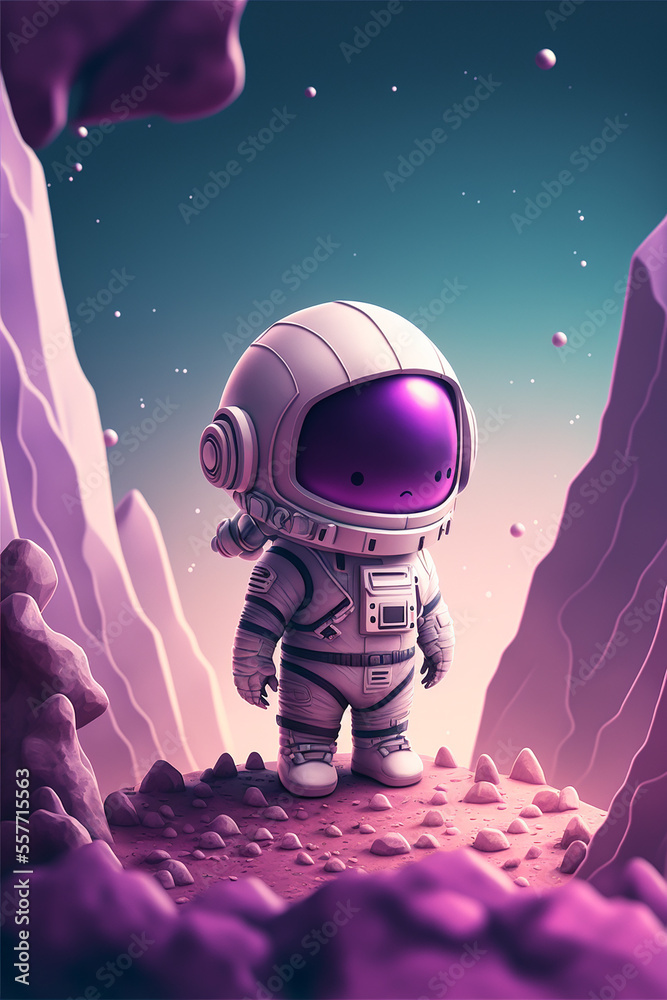 Cute astronaut, generative ai