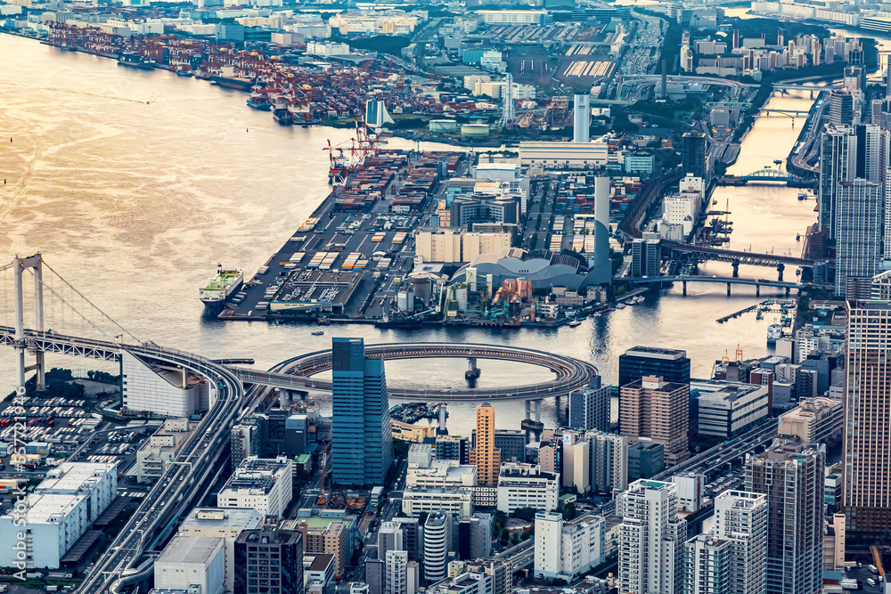 日本东京都港区鸟瞰图